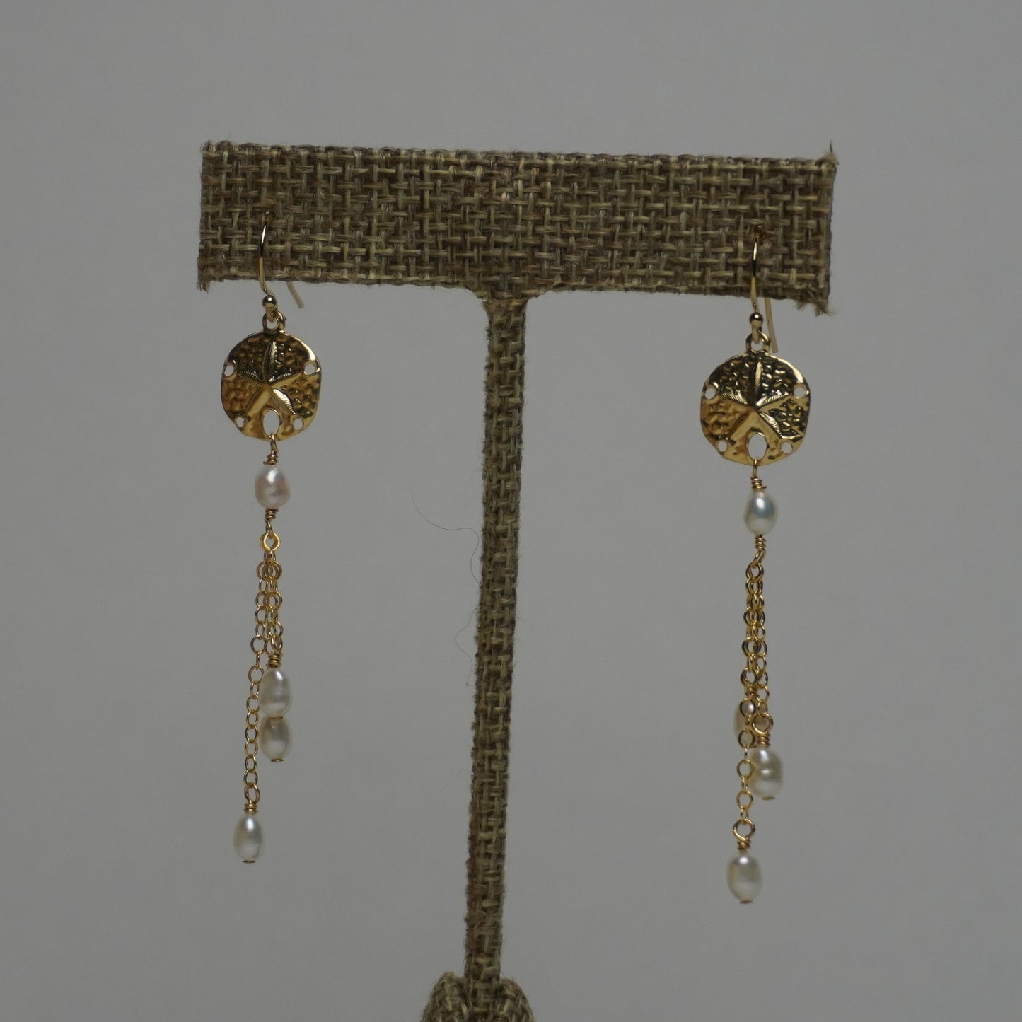 Sand Dollar Pearl Earrings
