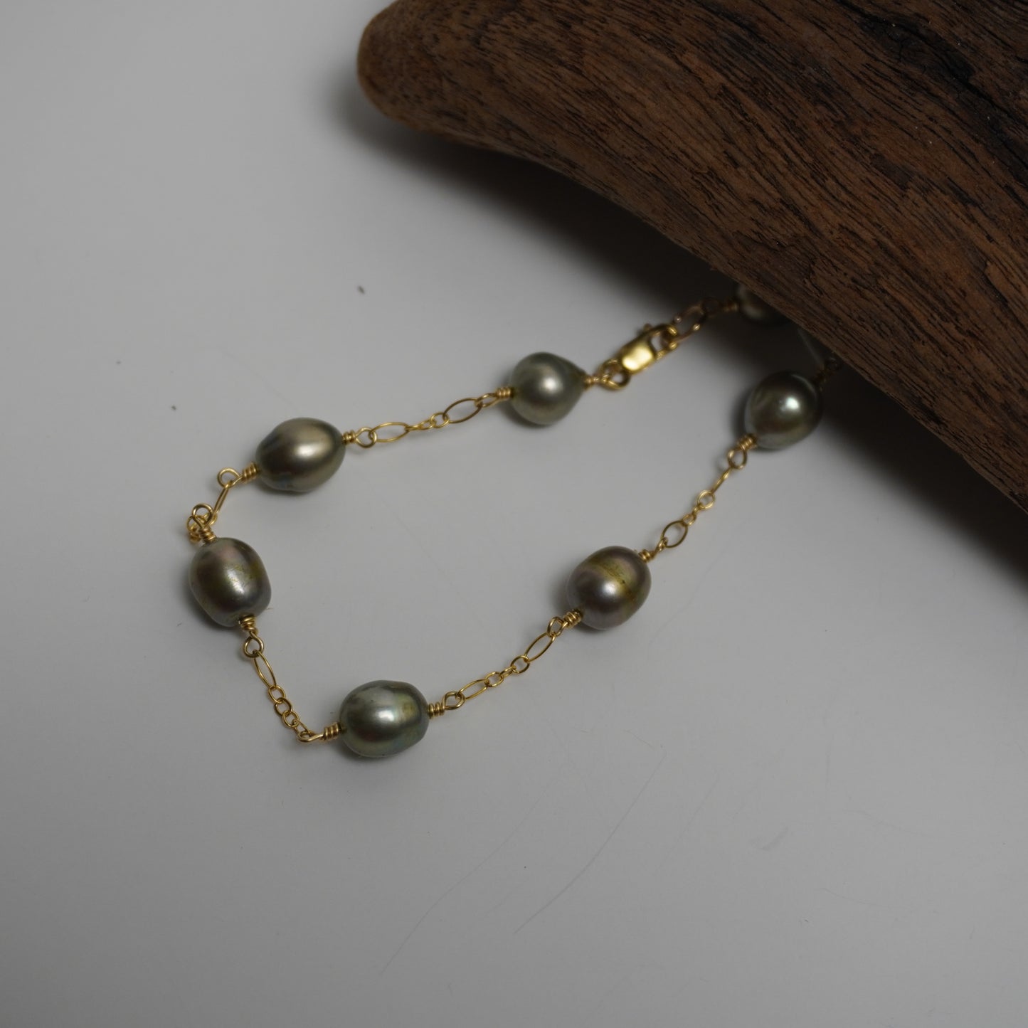 Floating Silver Freshwater Pearl Bracelet