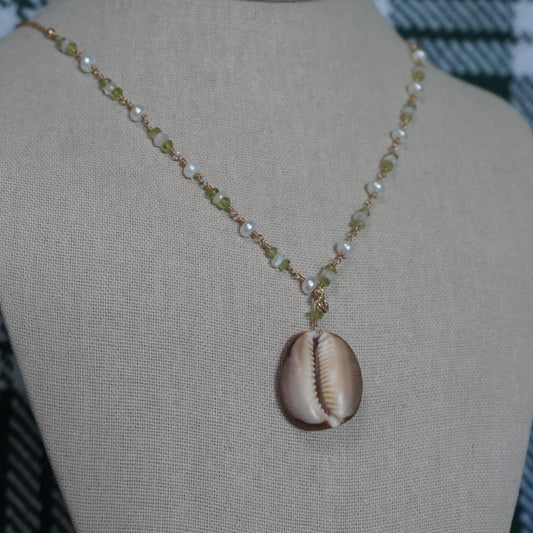 Cowrie Shell Beaded Necklace