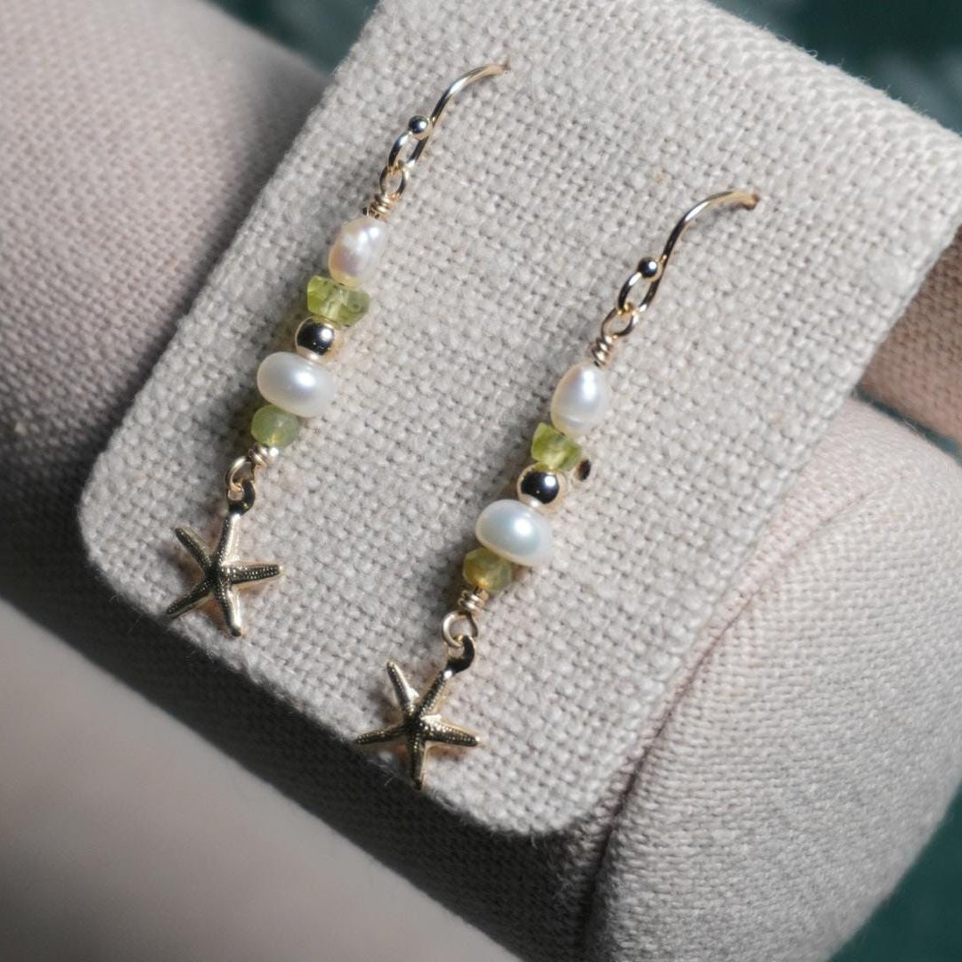 Starfish Pearl Earrings
