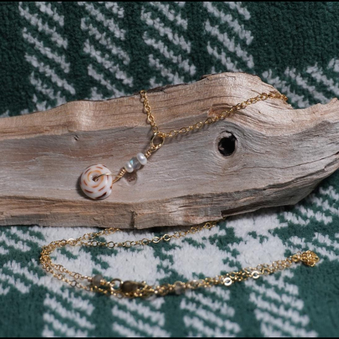 Hebrew Puka Shell Necklace