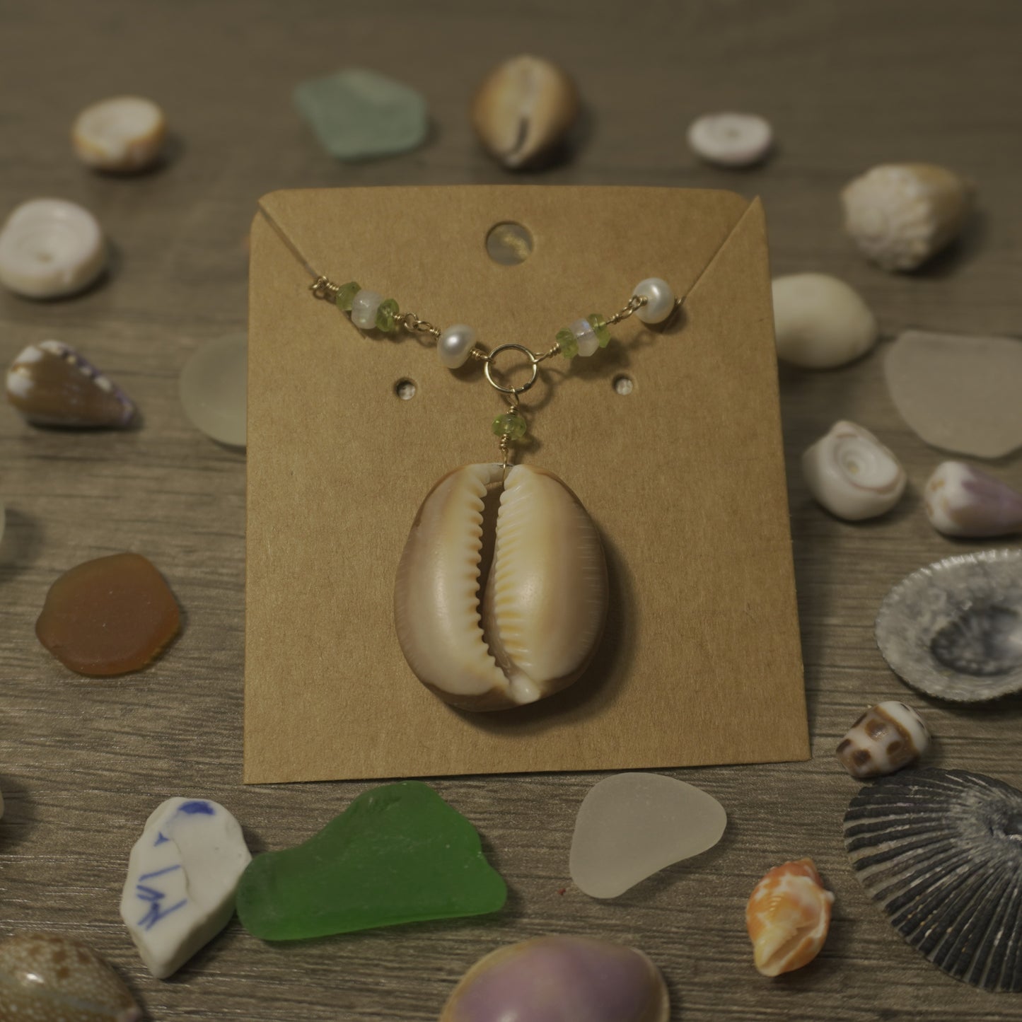 Cowrie Shell Beaded Necklace