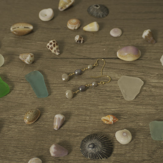 Tiny Tahitian Pearl Earrings