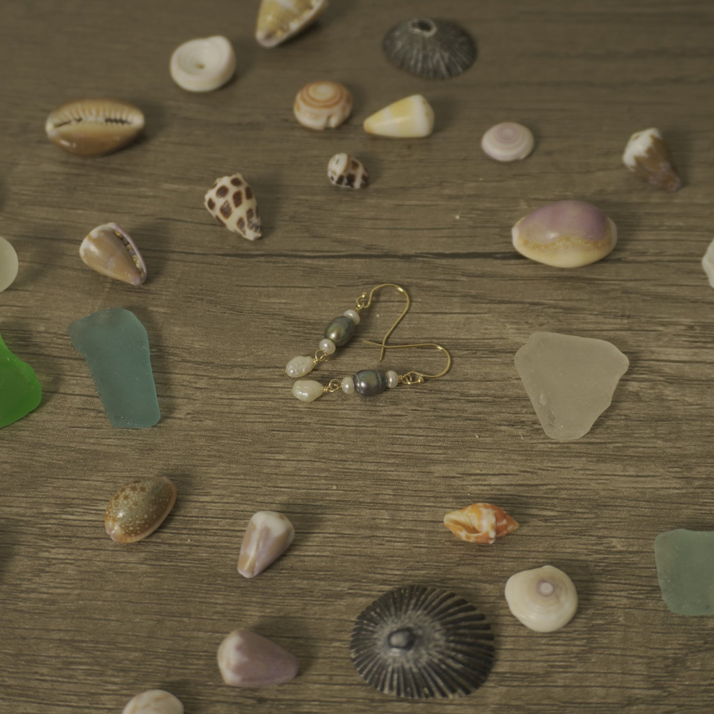 Tiny Tahitian and Freshwater Earrings