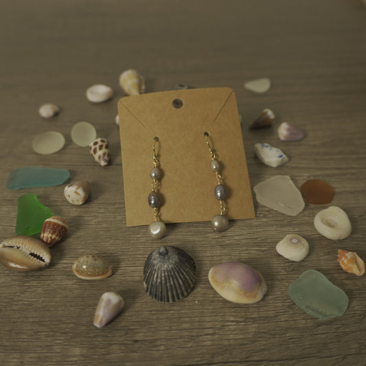 Tiny Tahitian Pearl Earrings