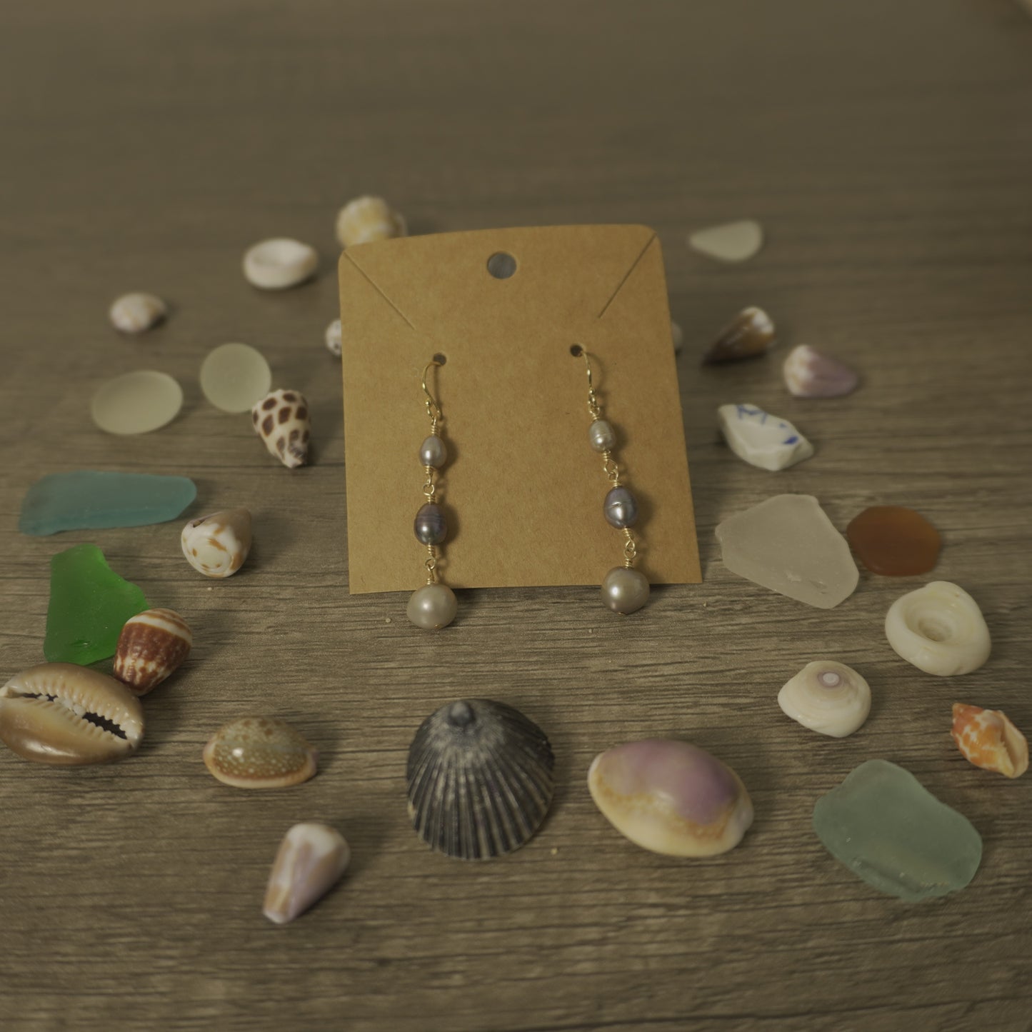 Tiny Tahitian Pearl Earrings