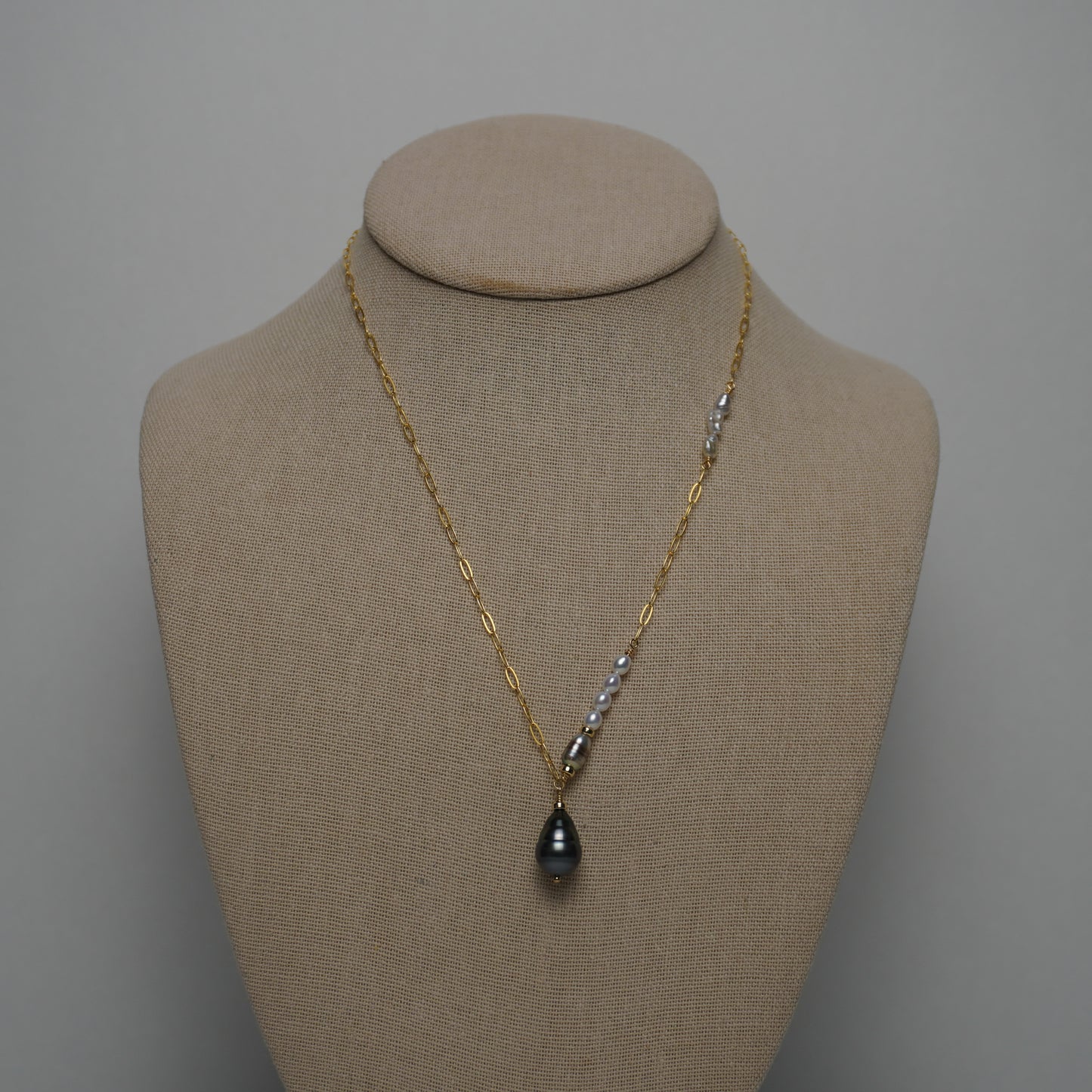 Raven // Mixed Tahitian, Keshi & Freshwater Pearl Necklace – 18"