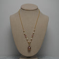 Pinky // Pink Edison & Freshwater Pearl "2-1-2" Necklace with Swarovski