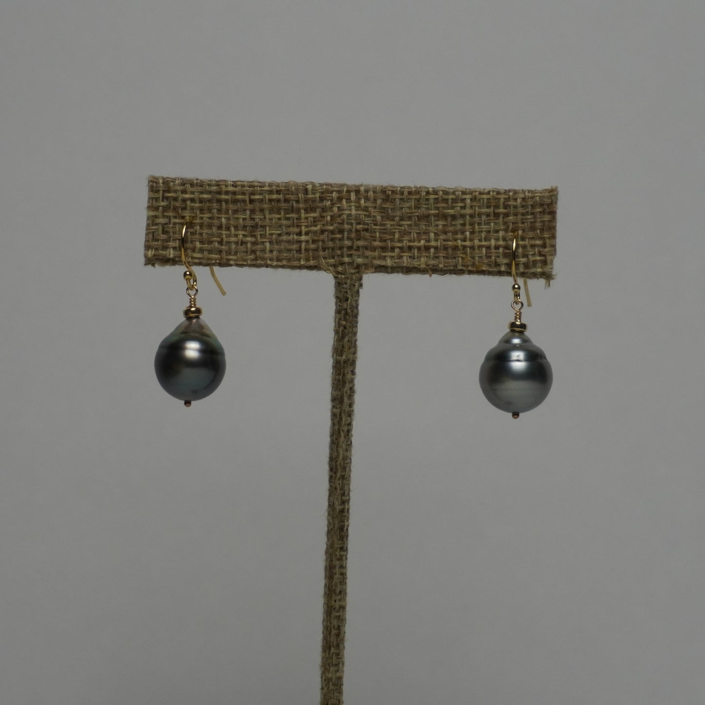Genuine Tahitian Black Pearl Drop Earrings