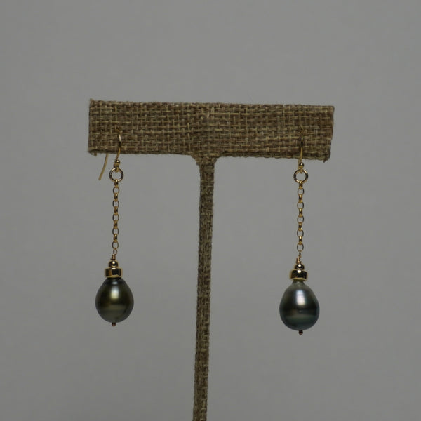 Lustrous Tahitian Pearl Drop Earrings