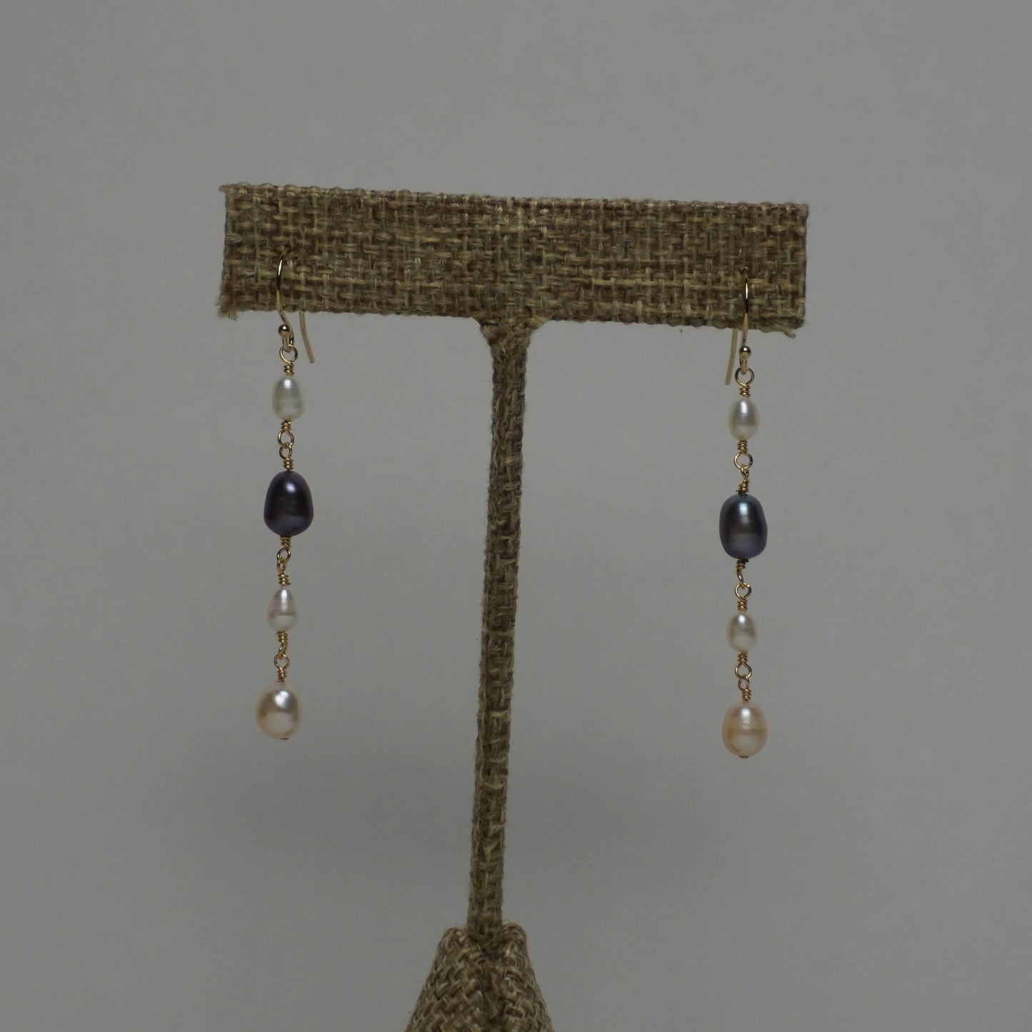 Multicolored Freshwater Pearl Drop Earrings