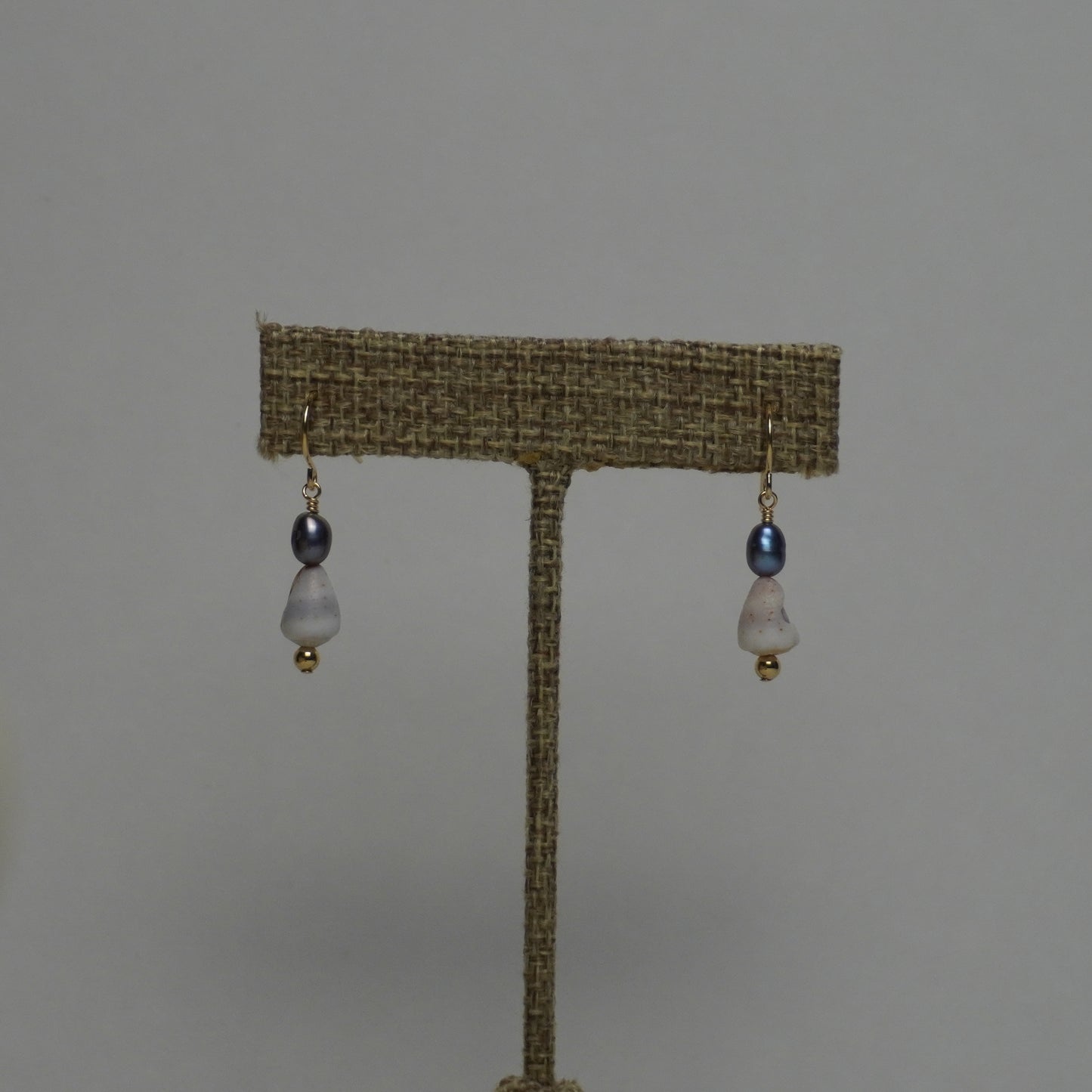 Assorted Cone Shell and Freshwater Pearl Drop Earrings