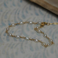Dainty white freshwater pearl bracelet, adjustable