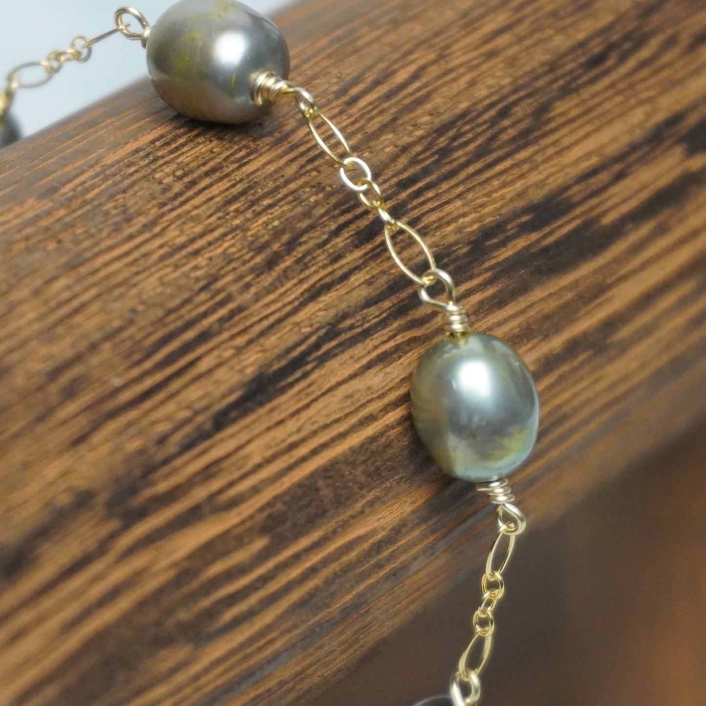 Floating Silver Freshwater Pearl Bracelet