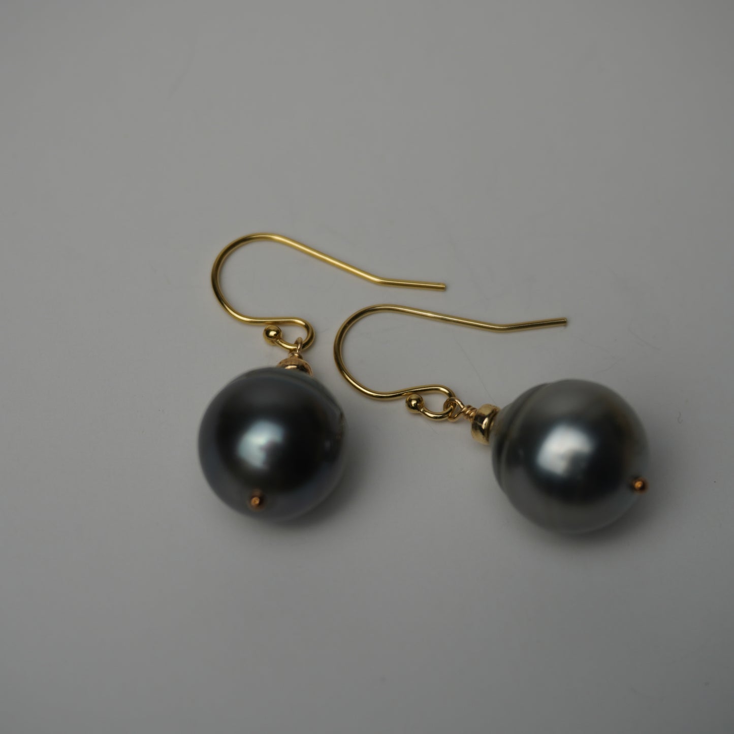 Genuine Tahitian Black Pearl Drop Earrings