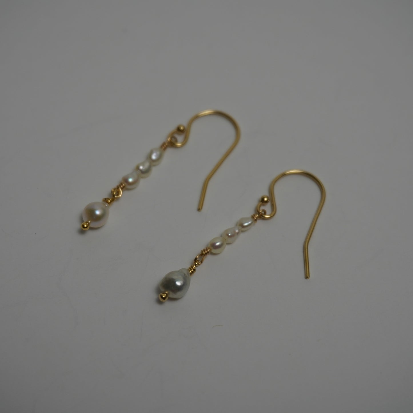 Mini Akoya & Blue Keshi Pearl Drop Earrings