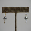 Miko // Large Blue Akoya Pearl Drop Earrings
