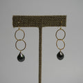 Peacock Tahitian Pearl Large Cable Earrings