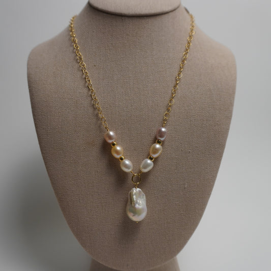 Gigi // Golden South Sea & Multi-Colored Akoya Necklace