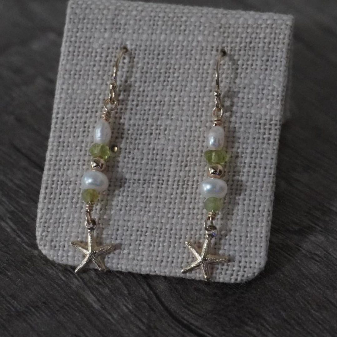 Starfish Pearl Earrings